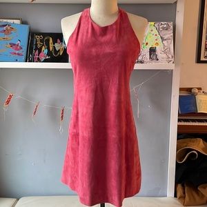 Shari’s Place pink suede dress XS
